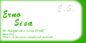 erno sisa business card